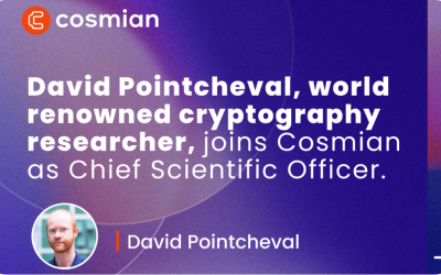 David Pointcheval, world-renowned cryptography researcher, joins Cosmian as Scientific Director.